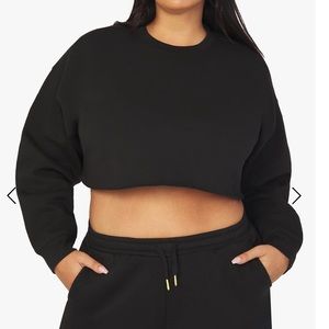 NWT WeWoreWhat Cropped Sweatshirt - Black - XS